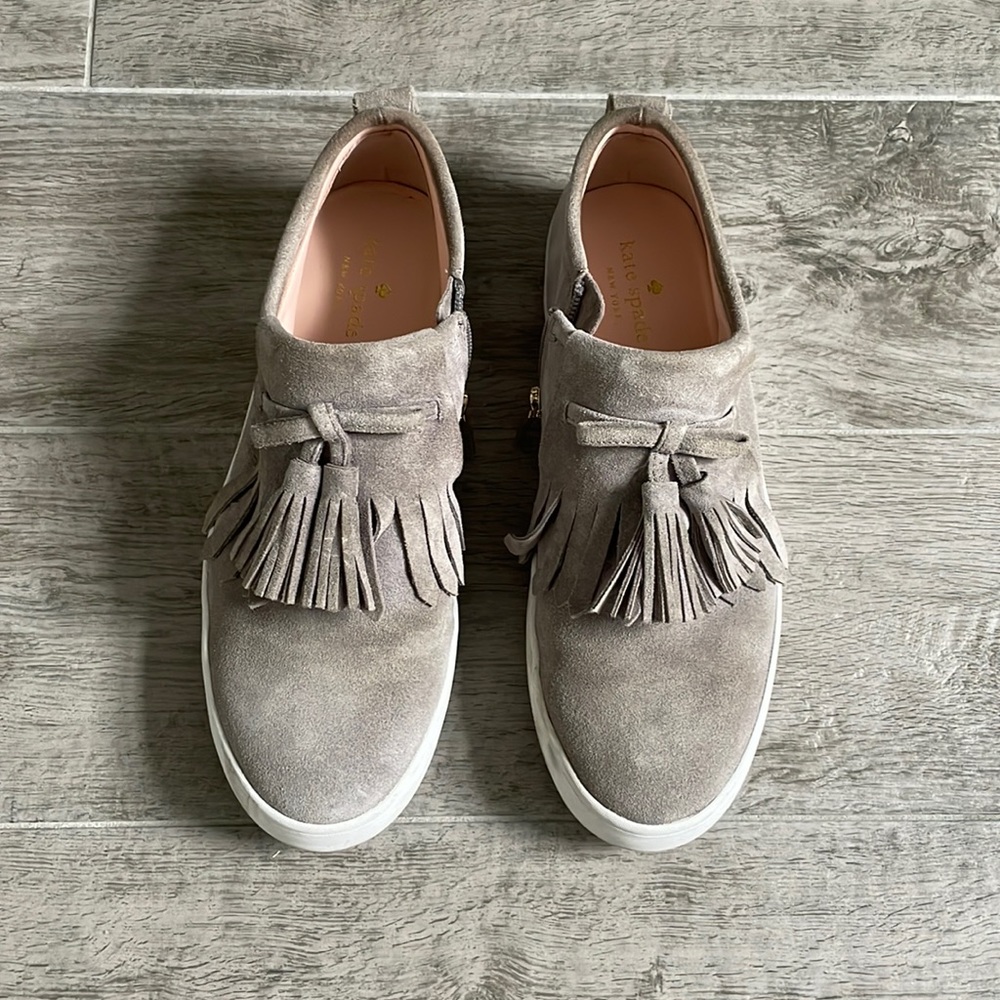 Kate Spade Grey loafers. Size 8. Good used condition!